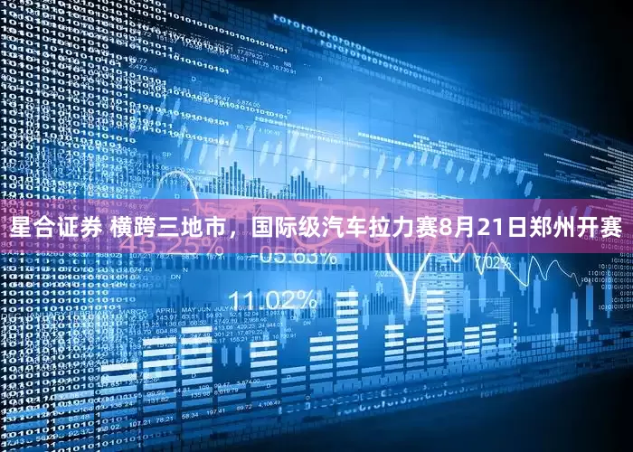 星合证券 横跨三地市，国际级汽车拉力赛8月21日郑州开赛